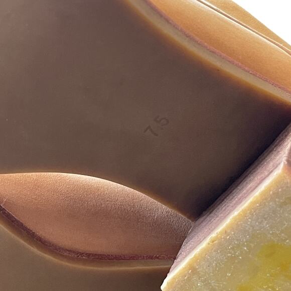 Free People x Jeffrey Campbell Ardent Tan Leather Block Heel Loafer Size 7.5 - Picture 10 of 10